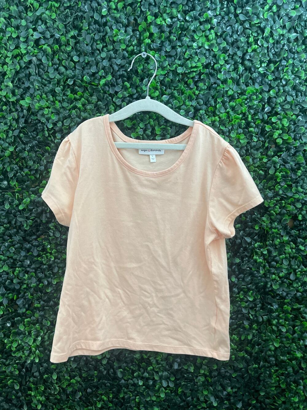 Sugar & Diamonds, Girls Peach Shirt, Size L